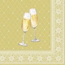 Коктейлни салфетки 20бр Golden Drinks златисти